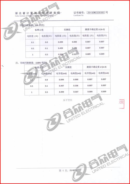 互感器现场校验仪证书