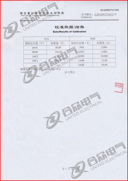 发电机转子交流阻抗测试仪证书